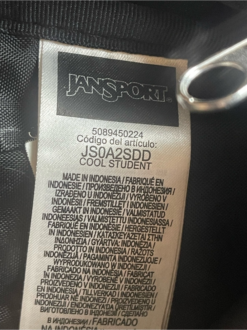 JanSport Right Pack Backpack Black Cordura Suede Leather Bottom 26L - Picture 9 of 9